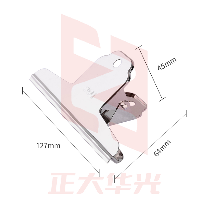得力9534山形铁票夹(银色)(4个/袋)XTGM02211000136458