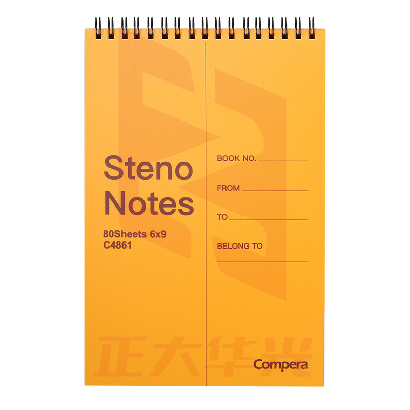 齐心 C4861 PP面双螺旋速记本 6*9 80张   XTGM02021315188936