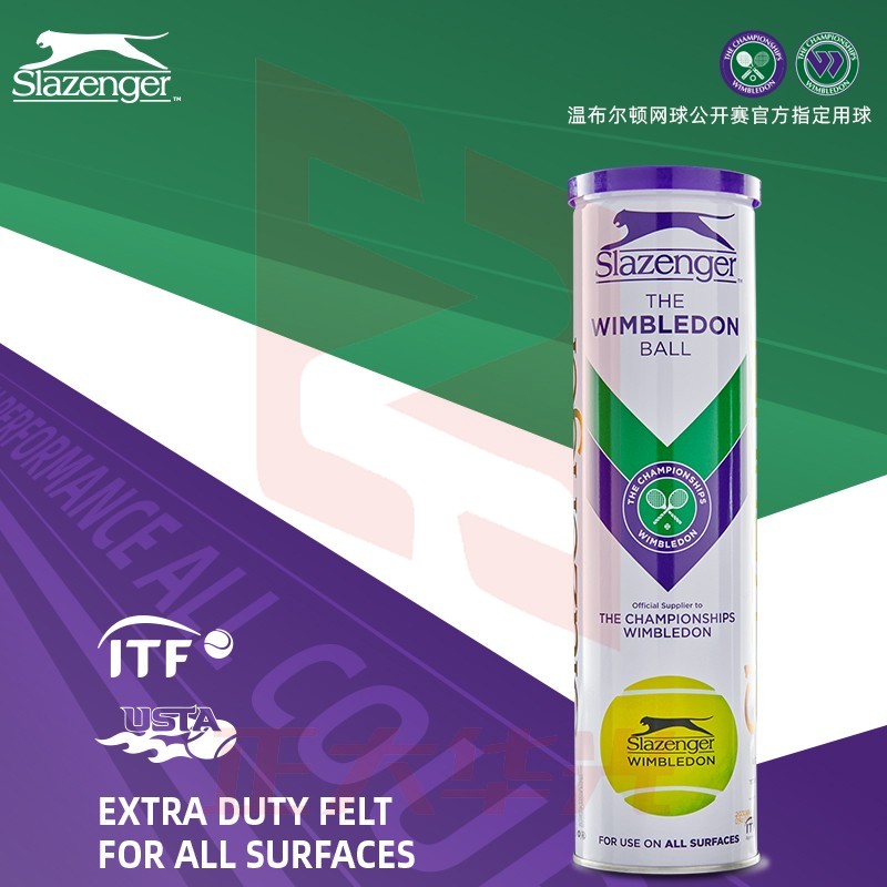 史莱辛格(Slazenger)34094 网球温网用球铁罐/胶罐训练比赛施莱辛格豹子球练习340939 铁罐四粒装/1筒0   XTGM202303310839103