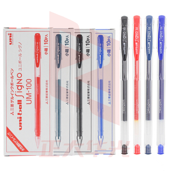 三菱(Uni)UM-100 红色 中性笔签字笔0.5mm  5支装 XTGM202303301026555