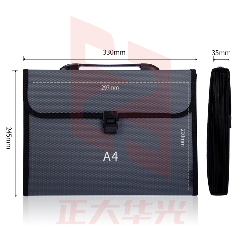 得力5555风琴包(灰)XTGM02241033227104