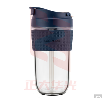 乐扣乐扣(LOCK&amp;LOCK)高硼硅耐热玻璃茶杯男女吸管水杯便携水杯LLG614BLU(500ml 蓝色 ) (XTGM202308111436132)