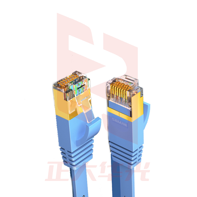 山泽(SAMZHE)CAT-710B七类扁平网线蓝色(镀金头)10米(XTGM2023072308162810)
