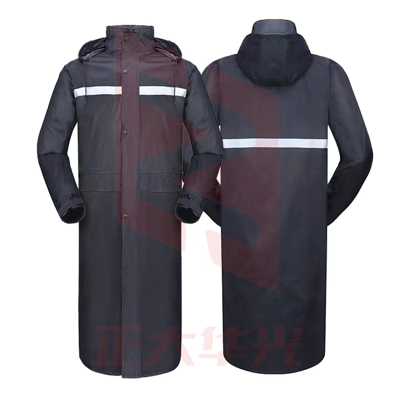 防暴雨 保安劳保物业雨衣长款反光防水加厚外套雨衣 (XTGM202308111443526)
