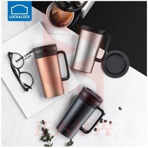 乐扣乐扣 LOCK&LOCK LHC4197SLV 新滴漏式咖啡杯 304不锈钢便携保温壶保温杯 580ml银色 (XTGM2023081114352810)