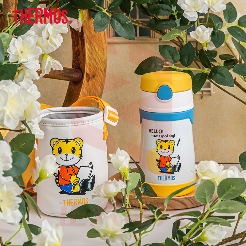 膳魔师保温杯儿童保温杯膳魔师吸管杯学饮杯宝宝1岁305ml黄 (XTGM202308111435420)