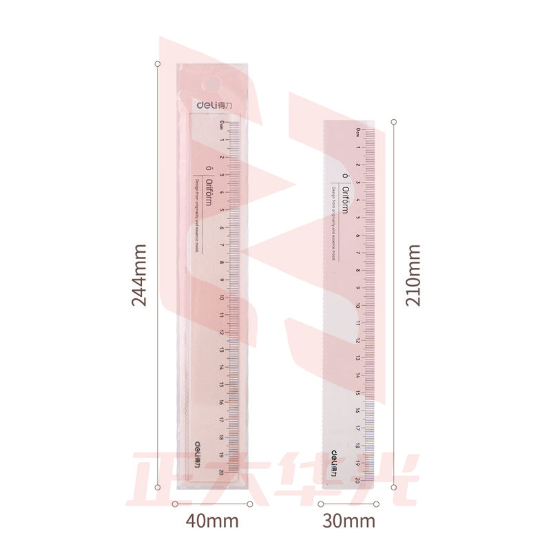 得力79752学生直尺(透明本色)XTGM02231022296311