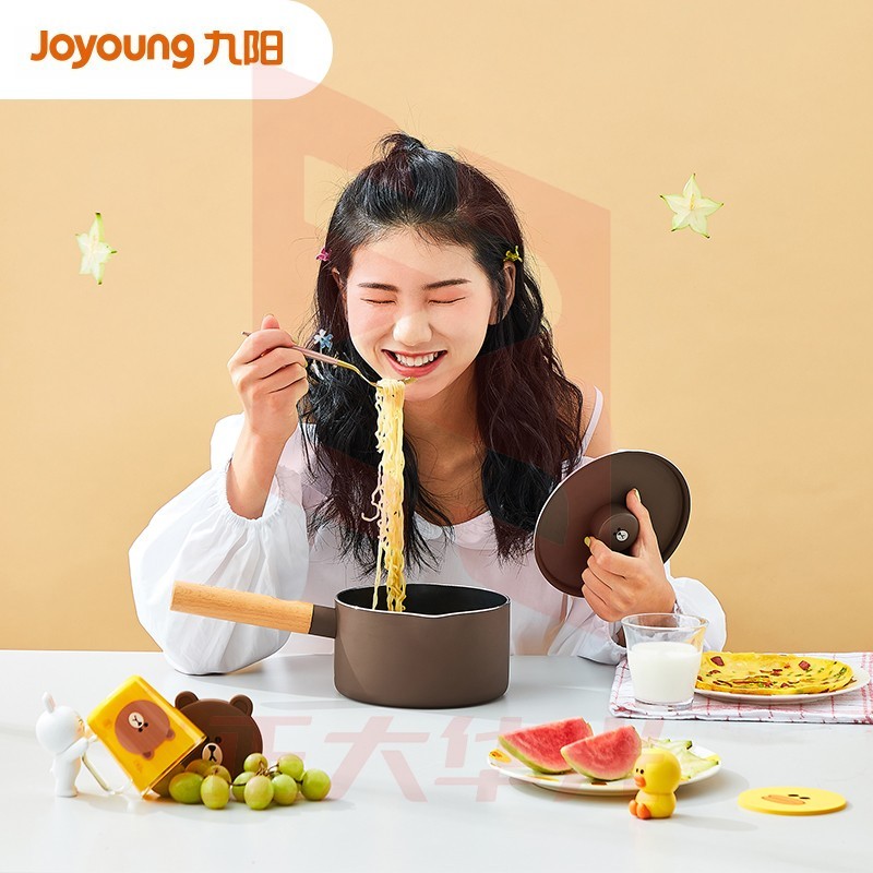 九阳(Joyoung)不粘锅 奶锅 汤锅16cm 呆萌布朗熊1622D-A3  (XTGM202308111524397)
