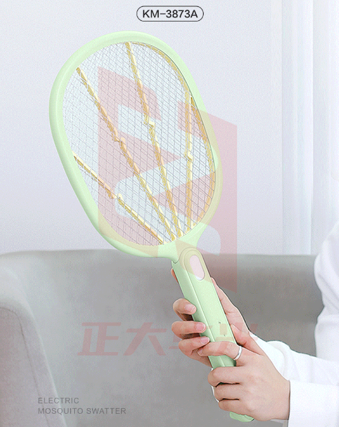 康铭电蚊拍 充电式应急灯灭蚊拍 大网面 KM-3873A(XTGM202308151255101)