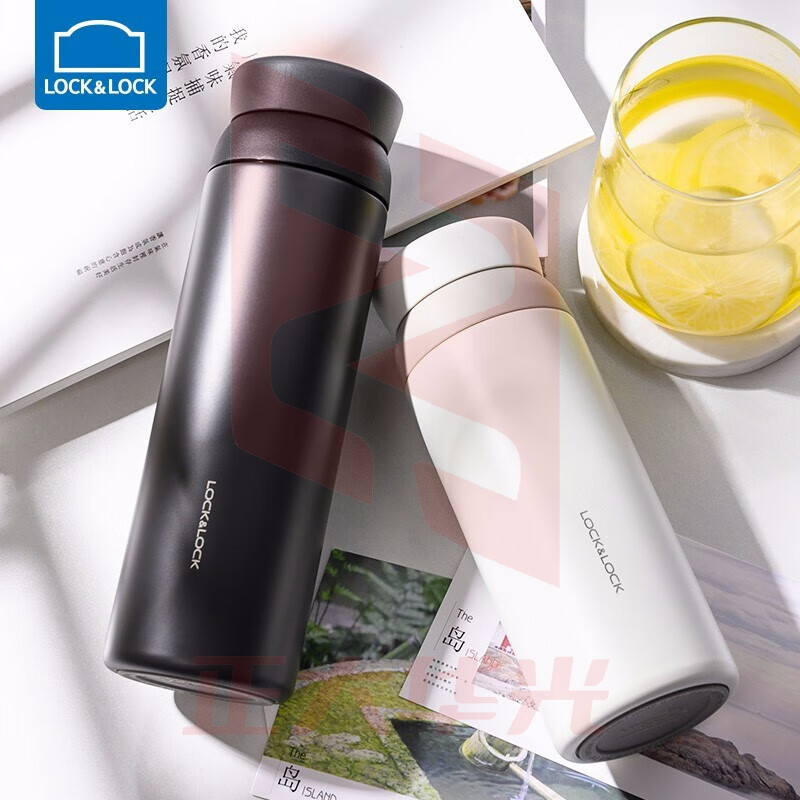 乐扣乐扣(LOCK&LOCK) 憧憬旋转保温杯男保温杯女316不锈钢情侣水杯子两件套咖啡杯 (XTGM202308111435455)