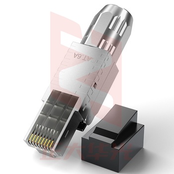 山泽MDC62 工程级超六类屏蔽免打水晶头 CAT6A服务器RJ45网络万兆免打网线水晶头 (XTGM2023072308224311)