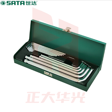 世达(SATA)14件加长球头内六角扳手组套货号09141