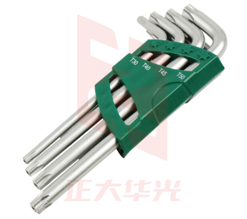 世达(SATA)9件加长中孔花形扳手组套 09702