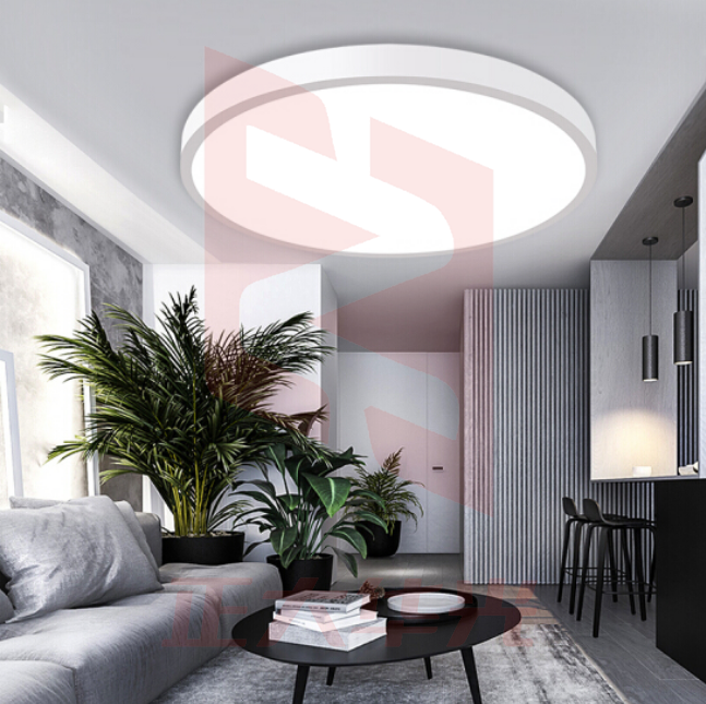 佛山照明 （FSL）吸顶灯客厅灯具卧室书房灯厨卫阳台灯三段调色铁艺烤漆白色 36W