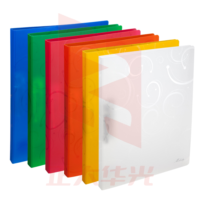 齐心 A6107 E纹melody文件夹 A4 单强力夹(红 橙 蓝 绿 黄 ，颜色备注 )   XTGM02080854178084