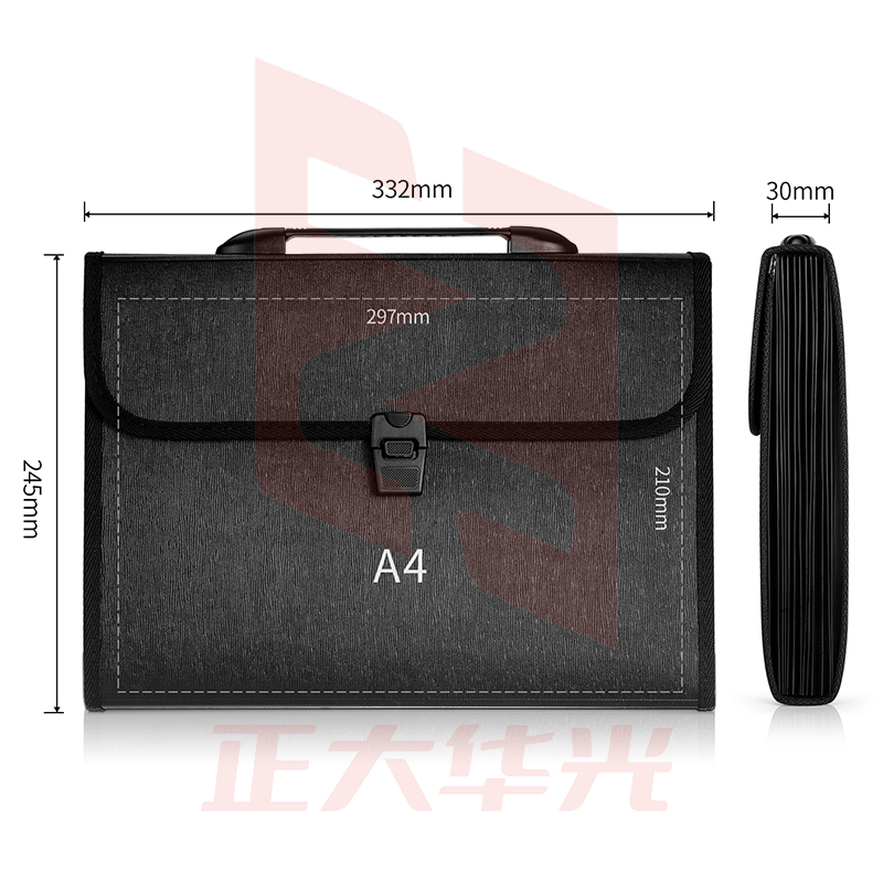 得力5232风琴包(黑)XTGM02241025433678
