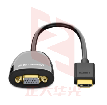 绿联 40253 HDMI转VGA线转换器 黑色 计价单位:个接线 XTGM2023021112525002米