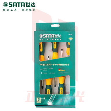 世达(SATA)5件G系列一字、十字螺丝批组套货号09334