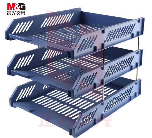 晨光(M&G) 三层横式文件栏ADM94743蓝色5个装/组  XTGM01280921571342