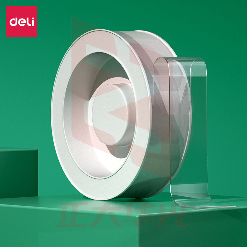 得力 33612 双面透明胶带(1mm*3cm*5m)(透明)(1卷/盒)  XTGM202301291448533