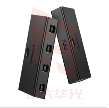 绿联 30346 四进一出 USB打印机共享器 黑色(单位：个)XTGM202302111324033