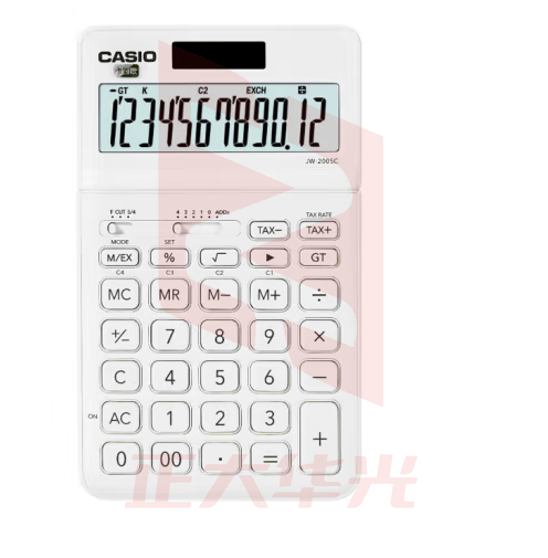 卡西欧(CASIO)JW-200SC-WE 商务计算器日常商务办公 stylish时尚可爱超薄计算机 瑞雪白  XTGM202305251620470