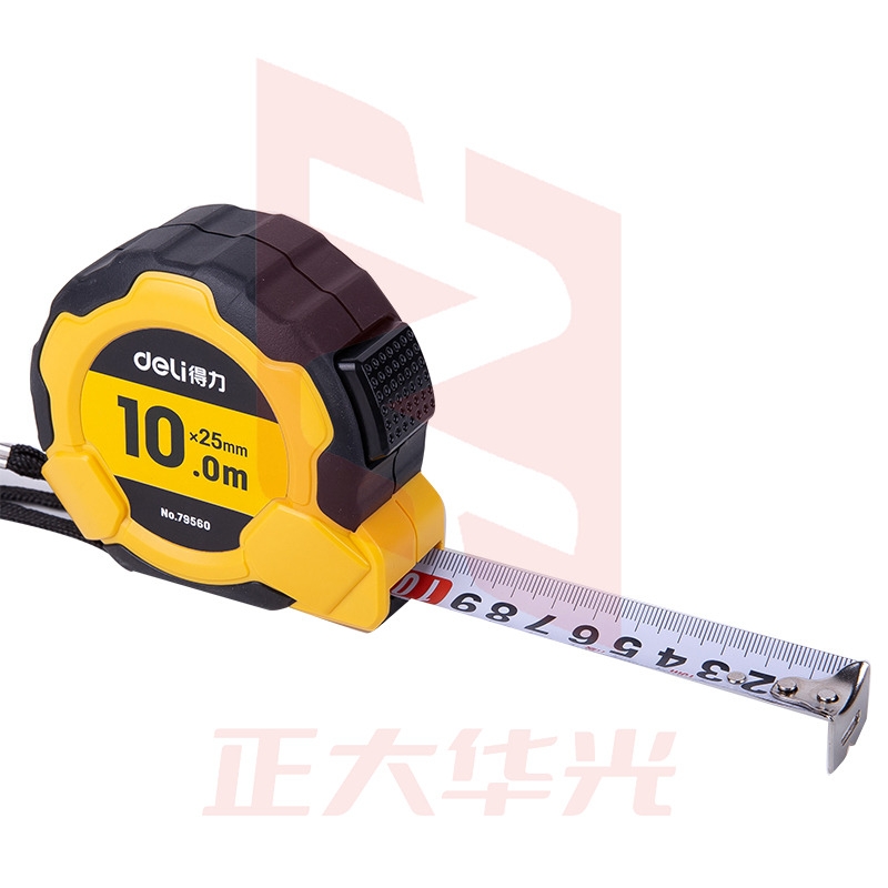 得力79560自锁钢卷尺10m(黄)(把)  XTGM202301291354391