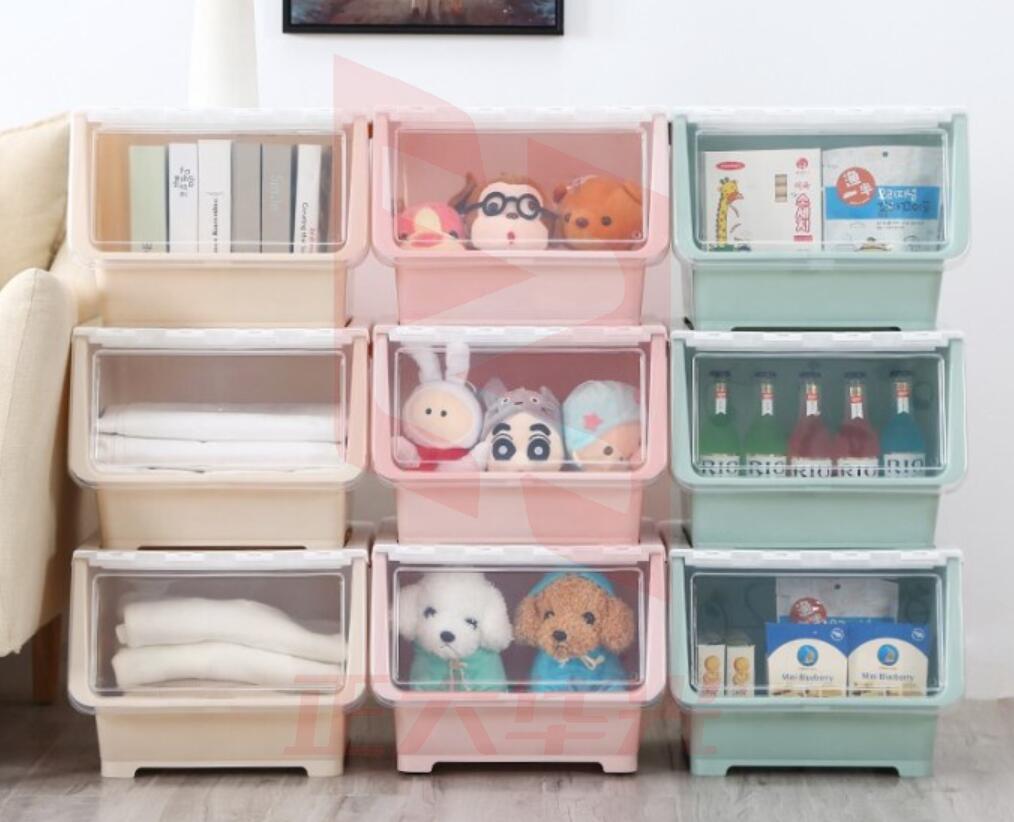 整理箱 侧面翻盖式整理箱   56L 49cm*35cm*43.5cm 颜色随机  XTGM202302131537542