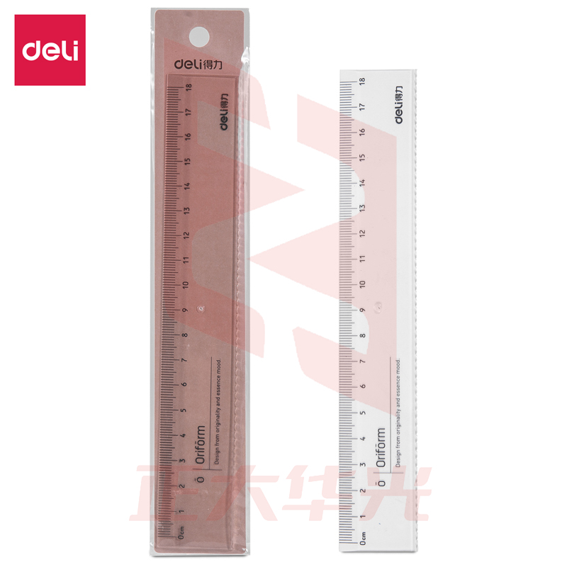 得力71952学生直尺(透明本色)XTGM02231011563412