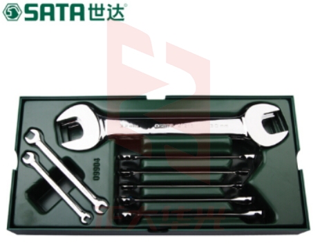 世达(SATA)工具托组套-10件双开口扳手及两用扳手  09904