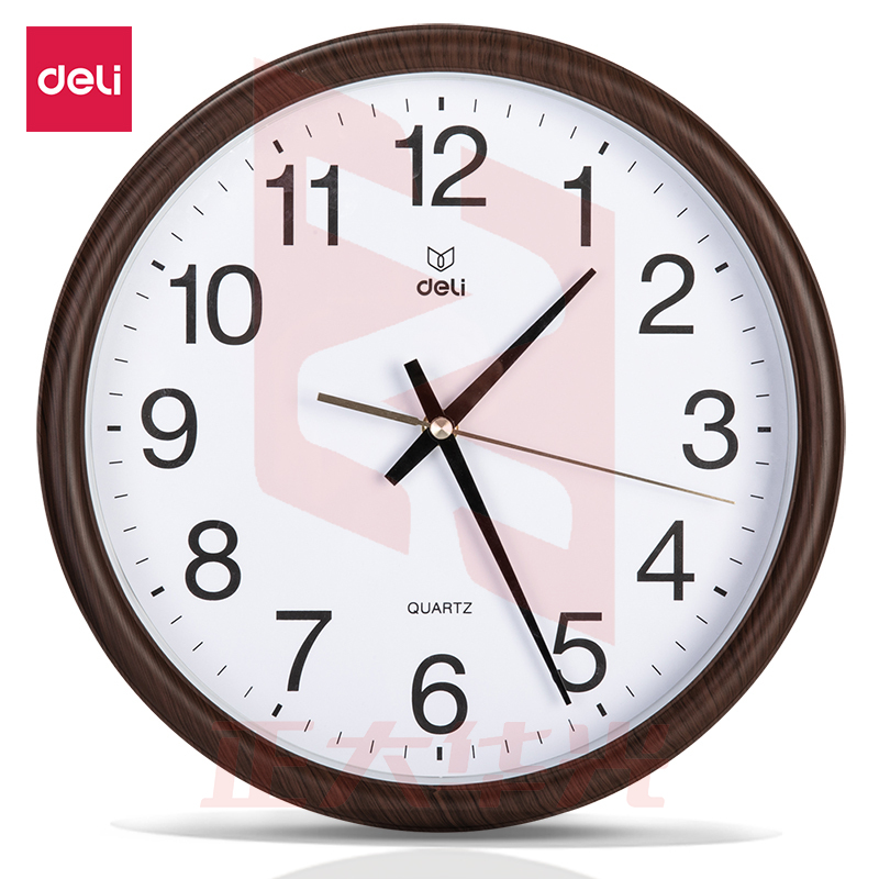 得力8842木纹挂钟(12寸)(木纹)(只)XTGM04091251503703