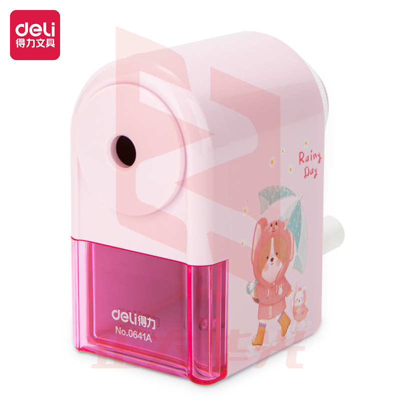 得力0641A卡通自动进笔削笔机(蓝粉2色，颜色备注)(个)  XTGM02211544405482