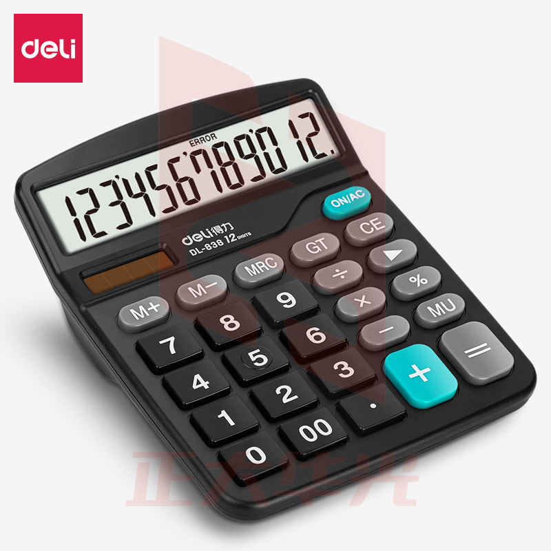 得力0838桌面计算器(黑)(台)XTGM02191220566356