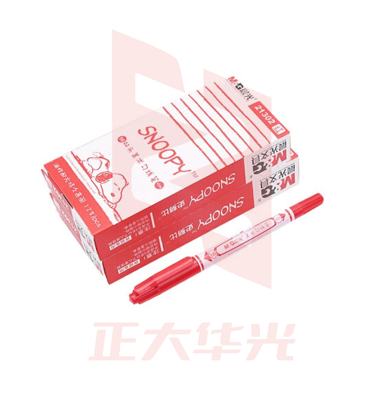晨光记号笔史努比海洋风SPM21302双头 红黑蓝3色，颜色备注(12支/盒)XTGM02101516318463
