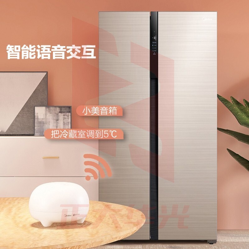 美的(Midea)635升 一级能效双开门电冰箱BCD-635WKPZM(E)