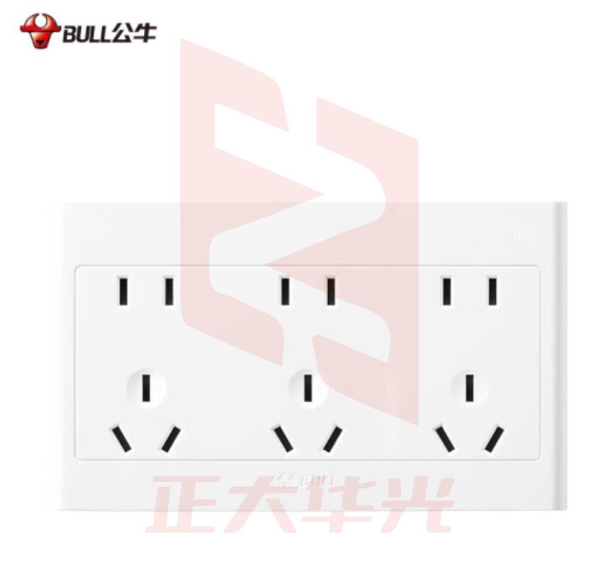 公牛(BULL)明装开关插座G09系列15孔插座面板G09Z623S