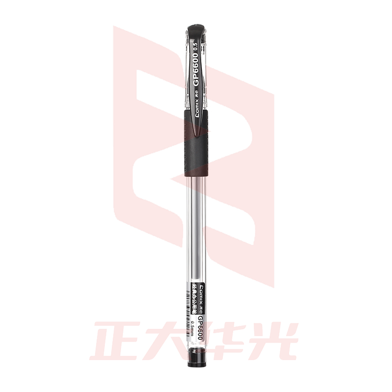 齐心 GP6600 经典办公用笔 0.5mm匹配笔芯 R980黑色   XTGM02011606032437