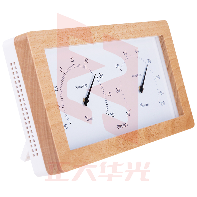 得力8822温湿度计(木纹色)XTGM04071447132051