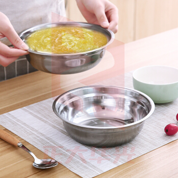 巨联(JULIAN)不锈钢盆 不锈钢汤盆 不锈钢小盆汤碗 食堂碗不锈钢汤碗  饭碗 洗菜盆 15厘米 XTGM202303261321225