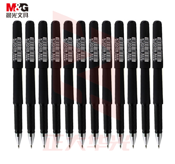 晨光(M&G) AGP13606 大笔画中性笔签字笔水笔 1.0mm 黑色 12支/盒 XTGM01290802345898