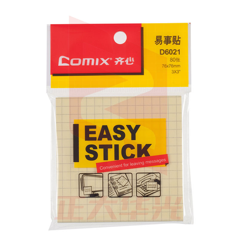 齐心 D6021 方格易事贴 3*3 80张  XTGM02060955476077