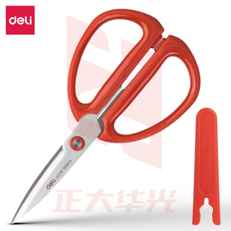 得力TJ12家用剪刀(红)(把)XTGM02200848006335