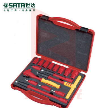 世达(SATA)16件10MM系列VDE绝缘套筒组套货号09268