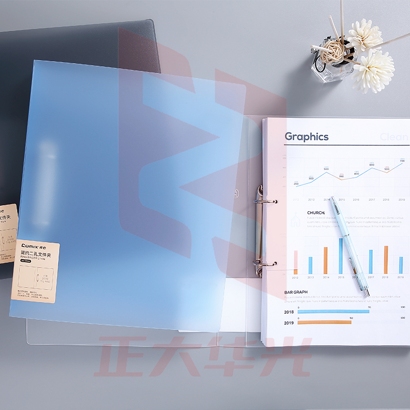 齐心 A5625 简约两孔夹25mm A4 透明   XTGM02081108103663