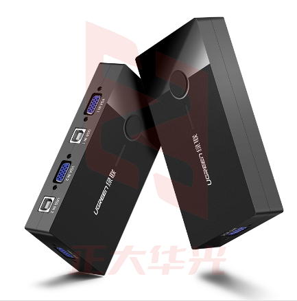 绿联(UGREEN) 30357 KVM切换器 VGA视频切屏器 二进一出台式机笔记本电脑显示器监控鼠标键盘USB打印机共享器 XTGM202302111312221