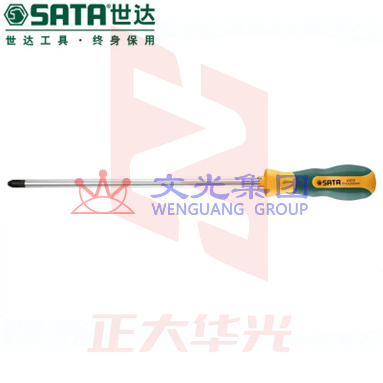 世达(SATA)G系列双色柄一字形螺丝批5x150MM	63718