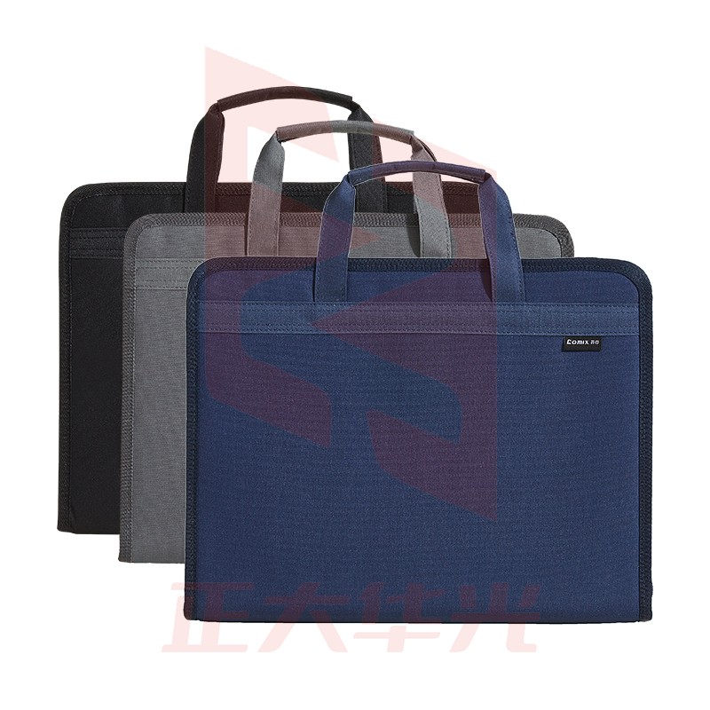 齐心 A8113 布面风琴手提公文包 A4   XTGM05231538441014