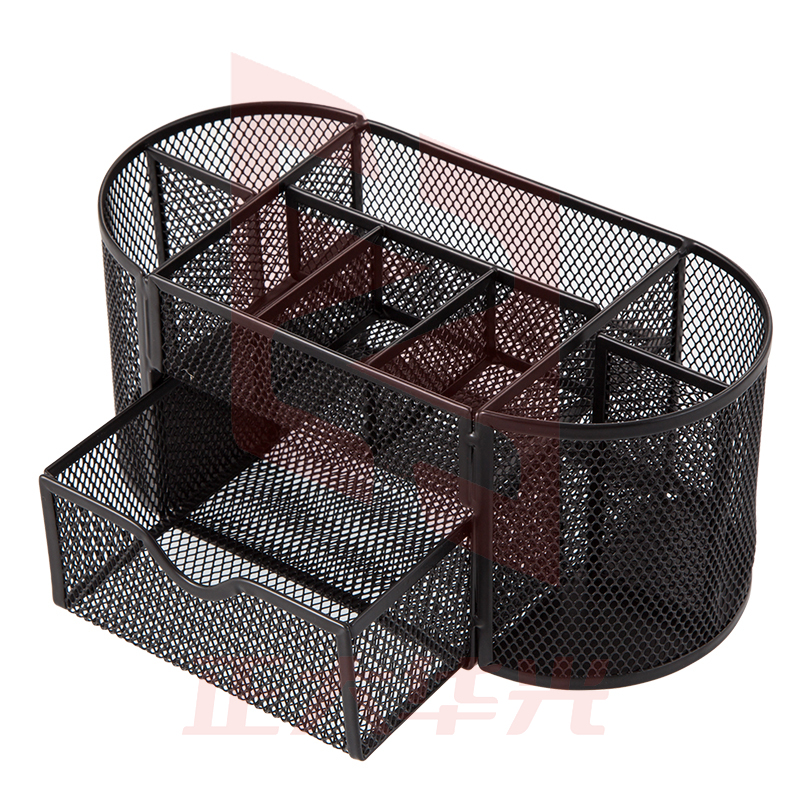 齐心 B2001 金属笔筒 椭圆   XTGM01311556598578