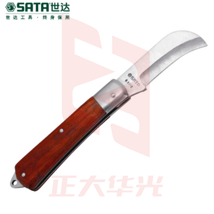 世达（SATA）弯刃木柄电工刀刀 电缆刀  03110