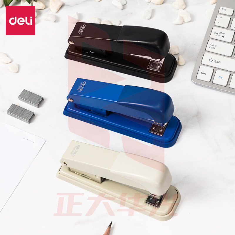 得力0309订书机(黑蓝白，颜色备注)XTGM02191431206256